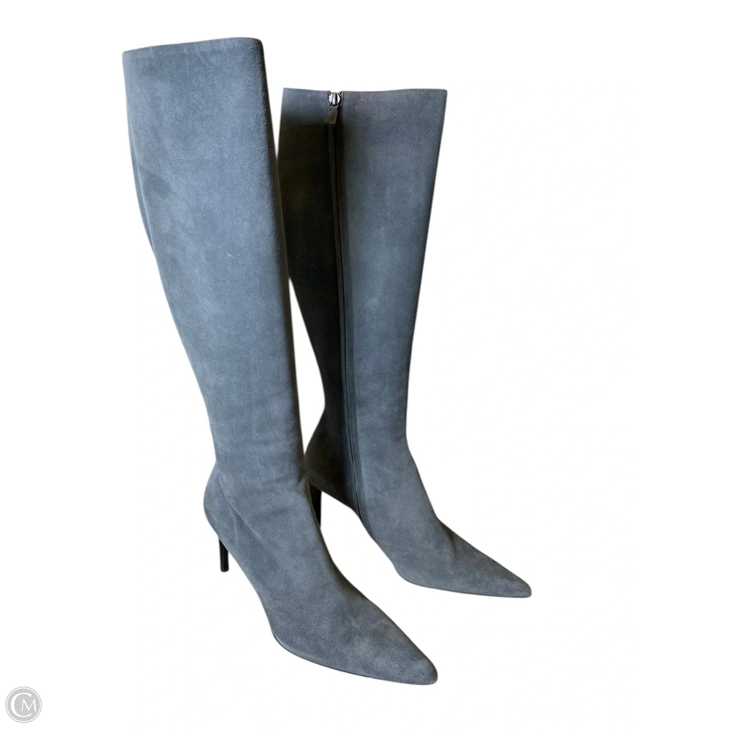 Boots Knee Heels By Ralph Lauren In Grey, Size: 9.5