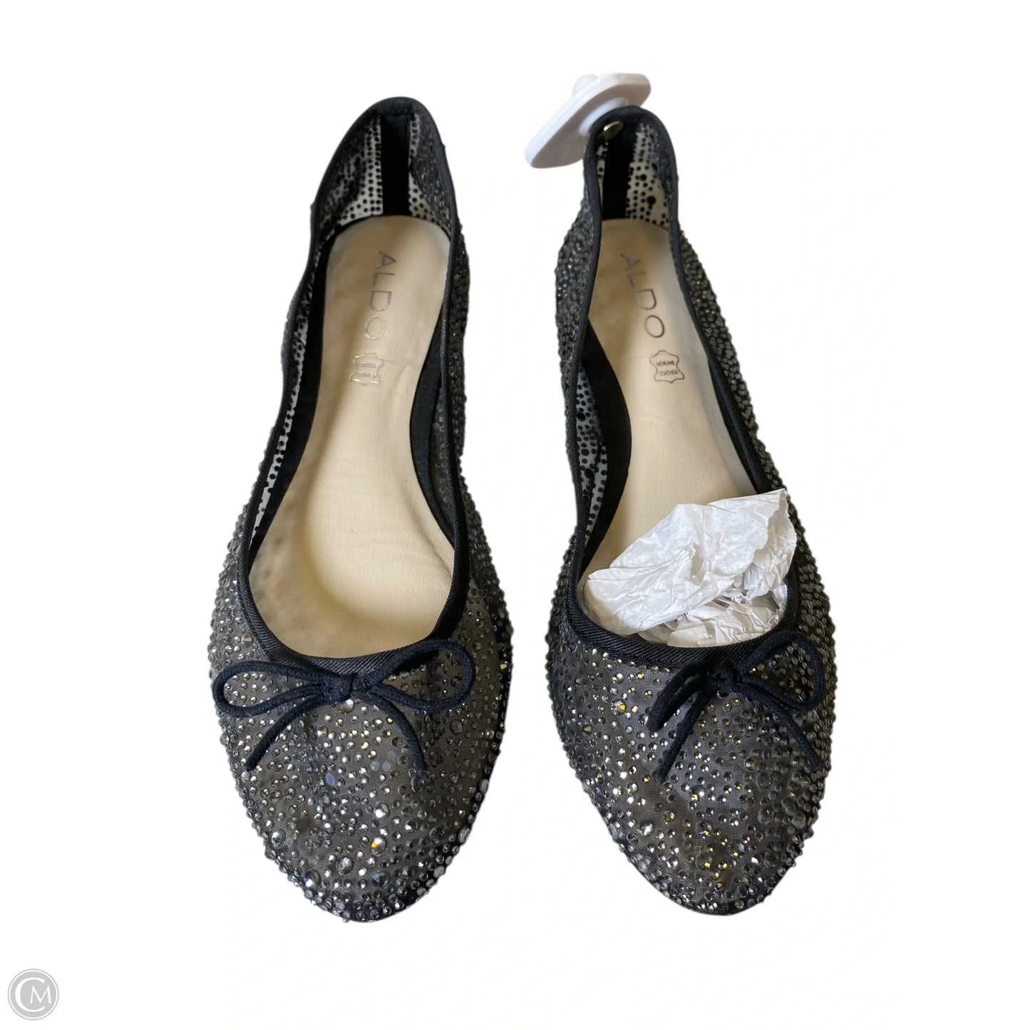 Shoes Flats By Aldo In Black & Silver, Size: 8