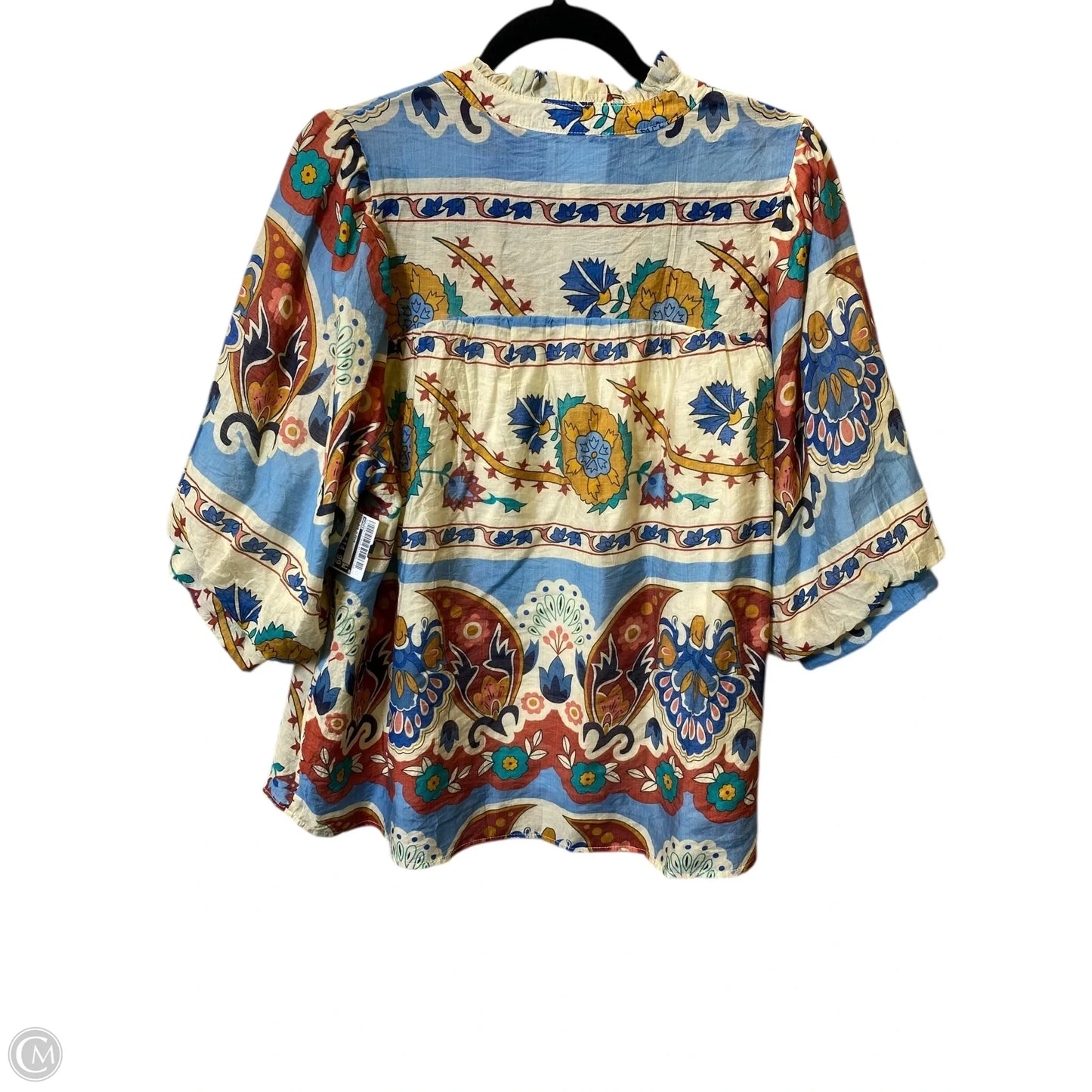 Top 3/4 Sleeve By Umgee In Multi-colored, Size: S