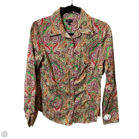 Top Long Sleeve By Talbots In Multi-colored, Size: 10