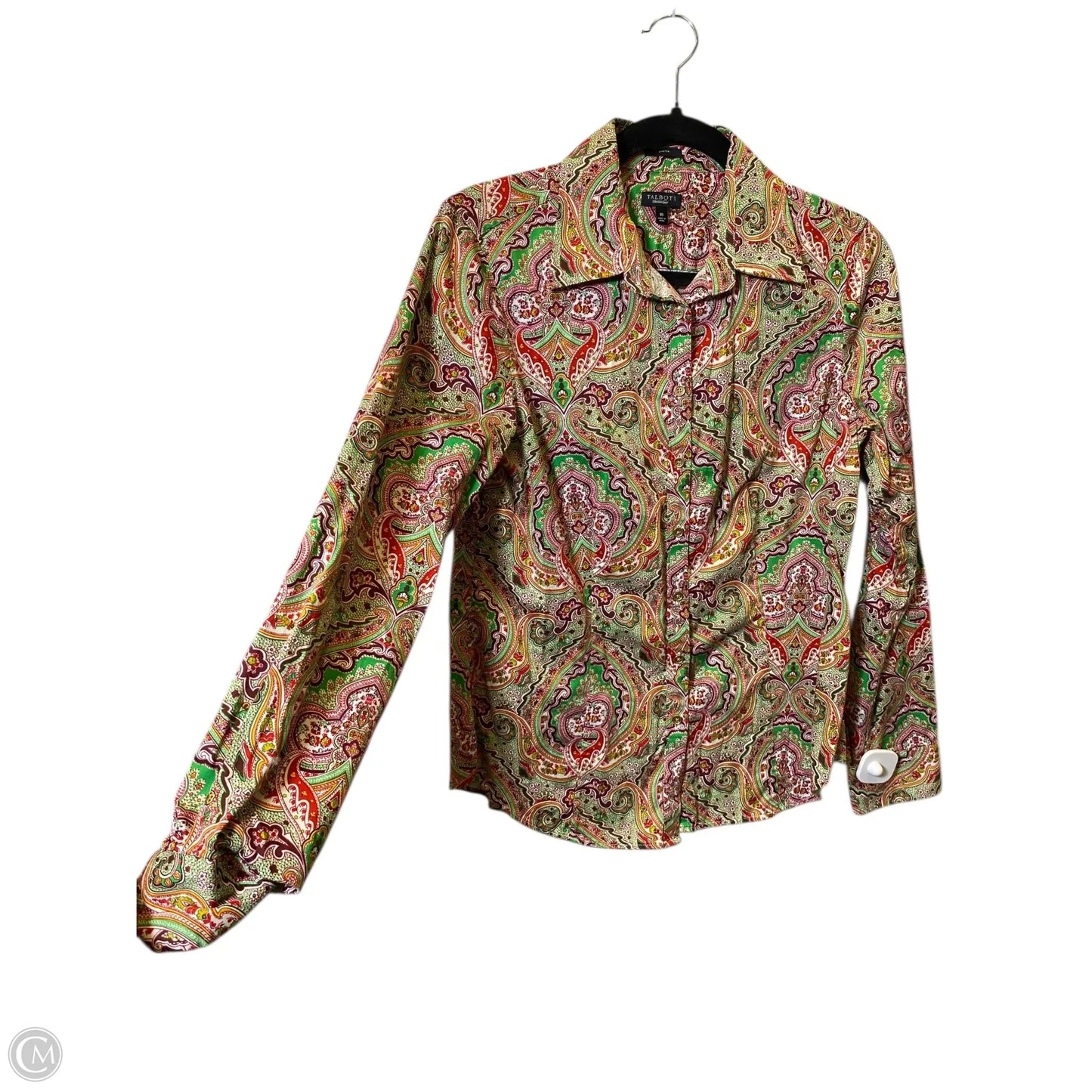 Top Long Sleeve By Talbots In Multi-colored, Size: 10