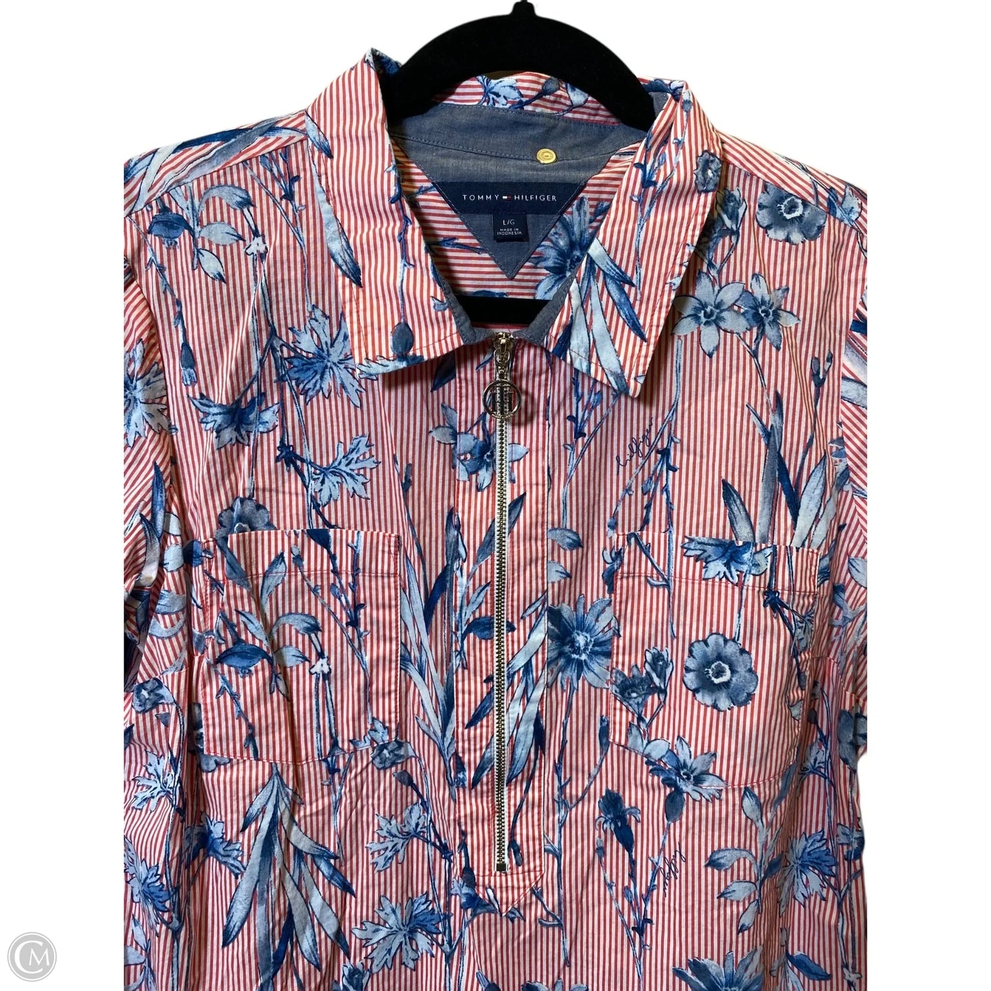 Top Long Sleeve By Tommy Hilfiger In Multi-colored, Size: L