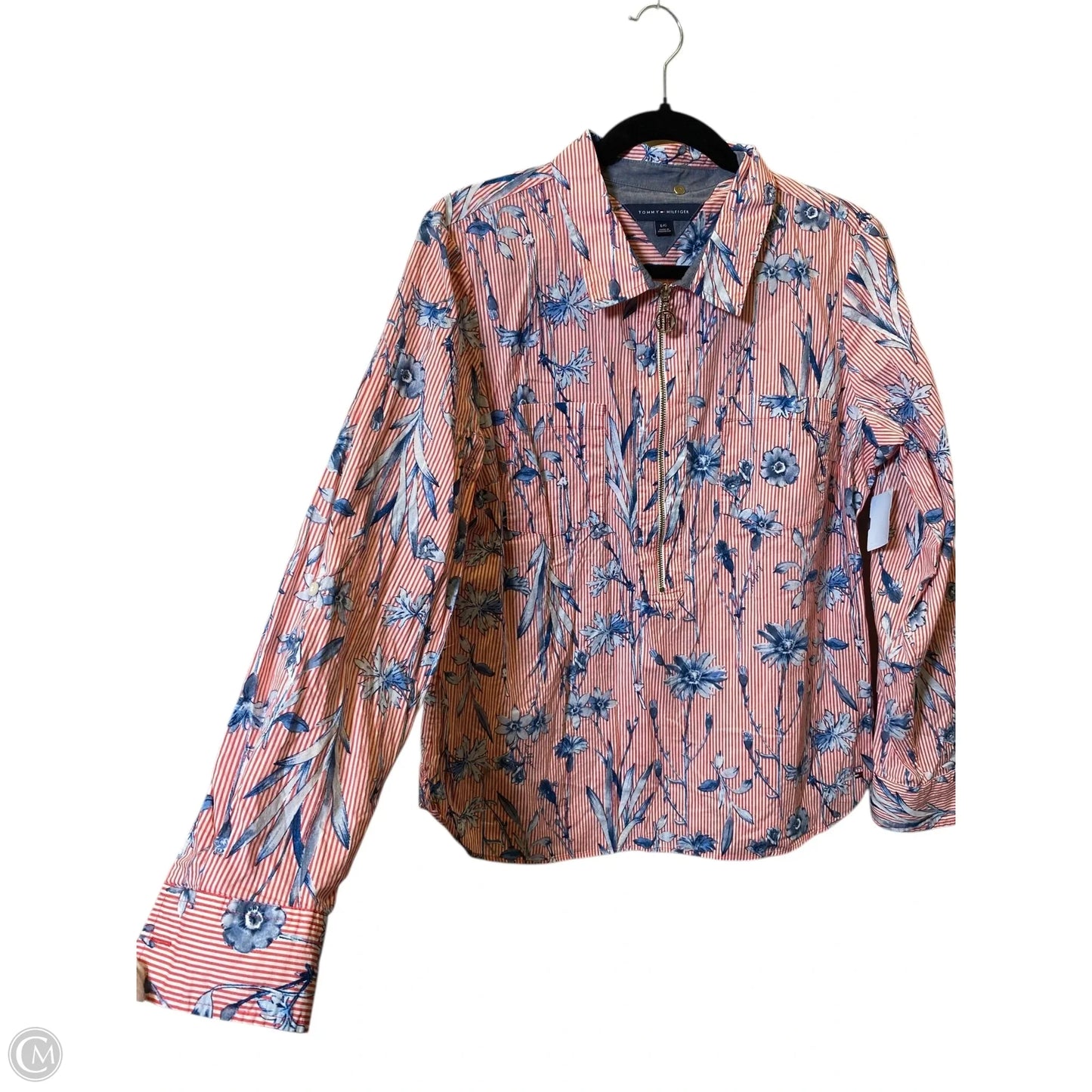 Top Long Sleeve By Tommy Hilfiger In Multi-colored, Size: L