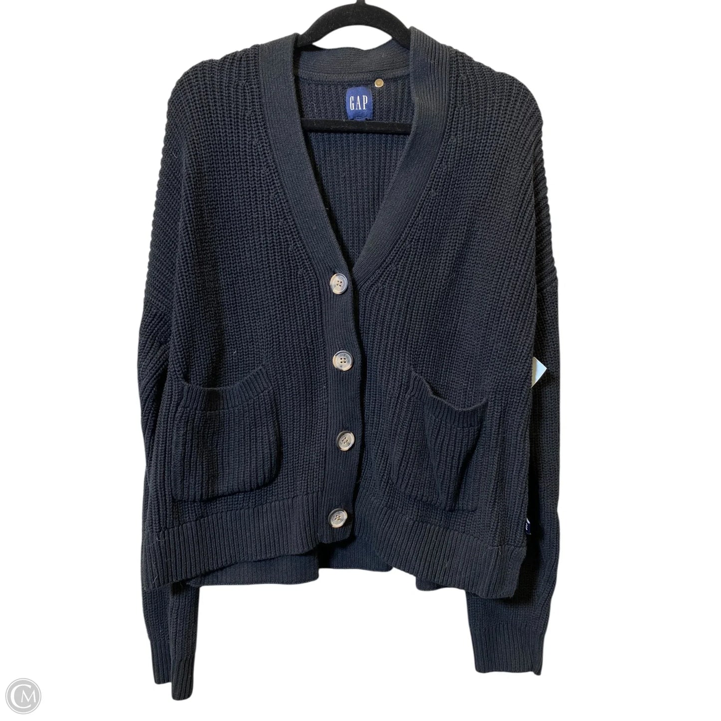 Sweater Cardigan By Gap In Black, Size: Xxl