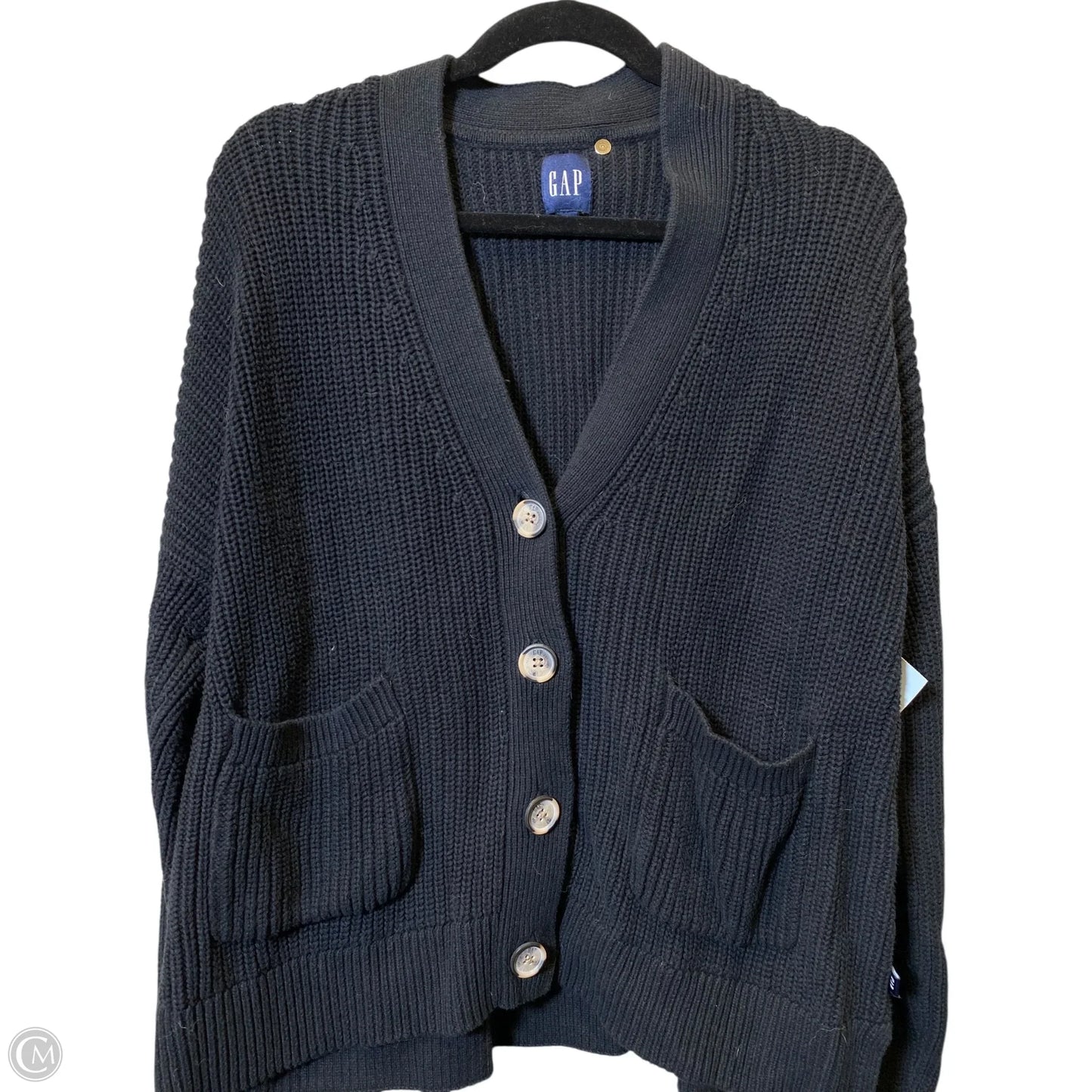 Sweater Cardigan By Gap In Black, Size: Xxl