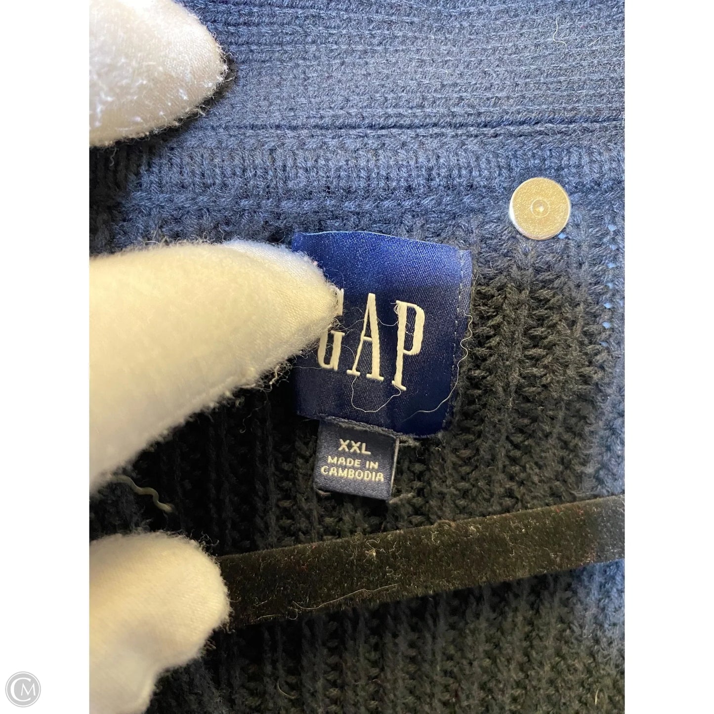 Sweater Cardigan By Gap In Black, Size: Xxl