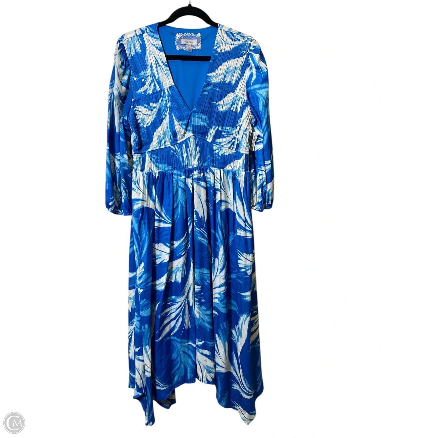 Dress Casual Maxi By Cupio In Blue & White, Size: L