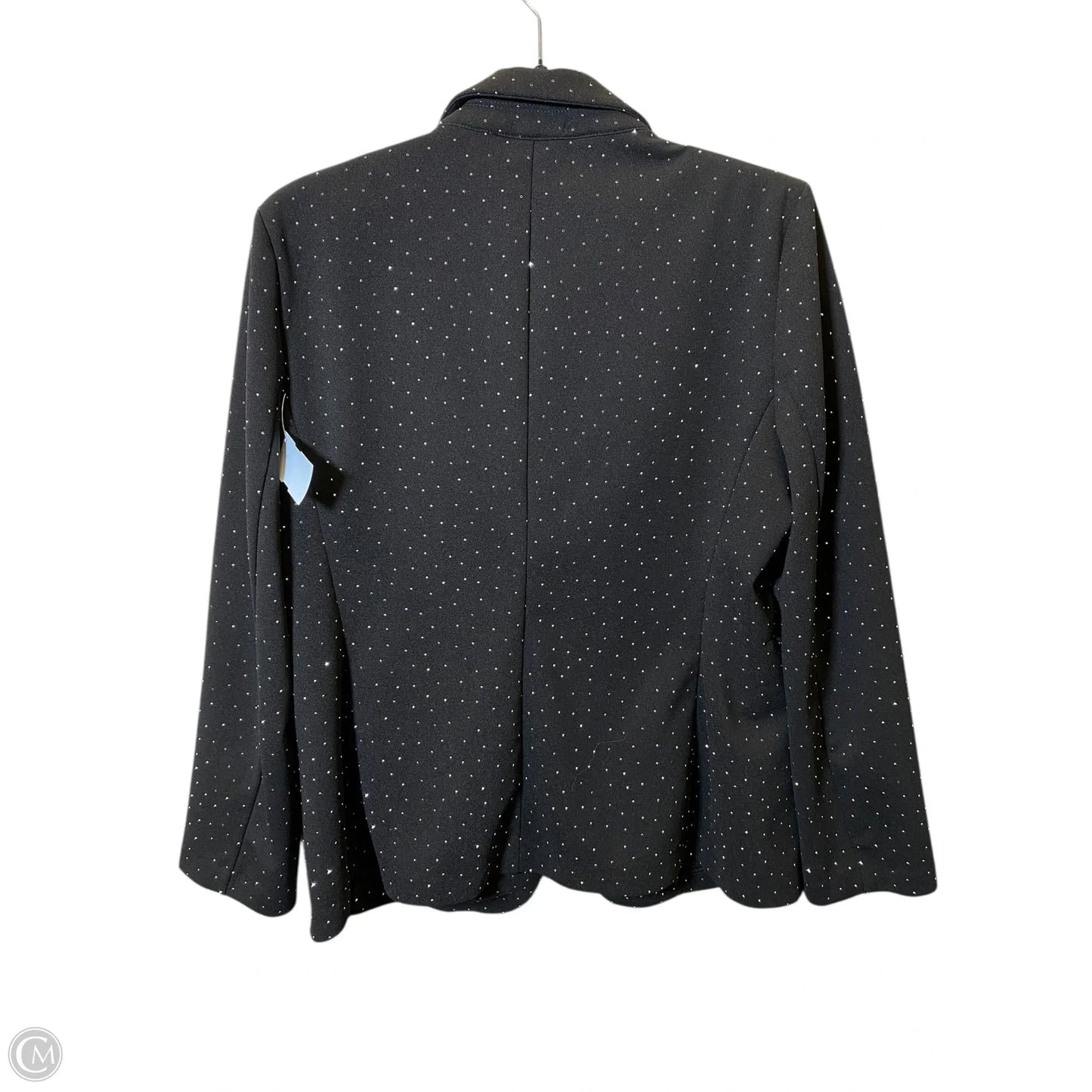 Blazer By Clothes Mentor In Black & Silver, Size: L