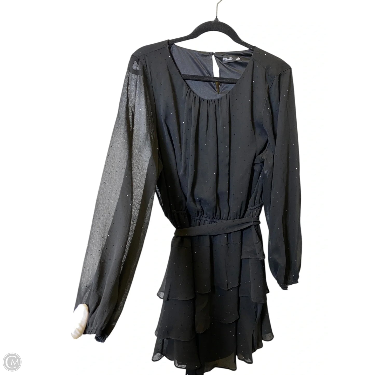 Dress Casual Midi By Simply Vera In Black, Size: Xxl