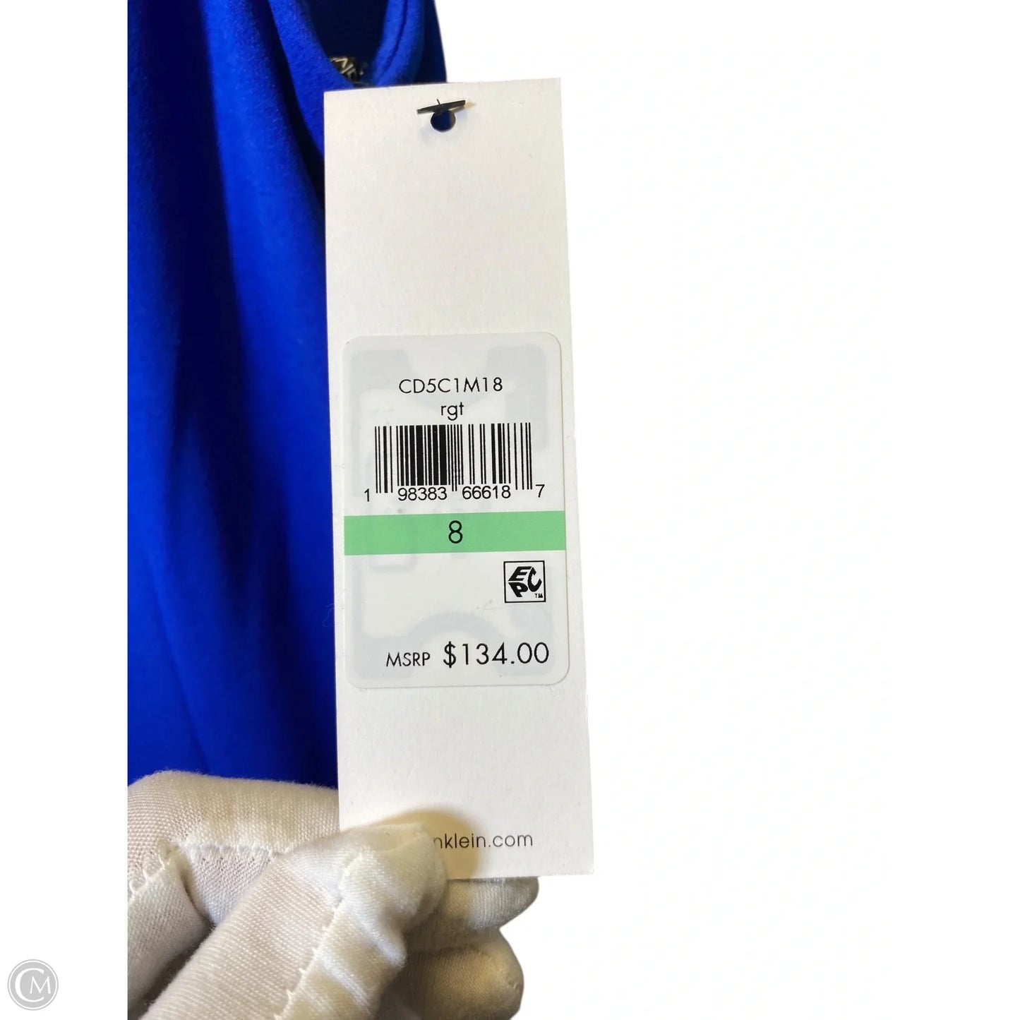 Dress Casual Midi By Calvin Klein In Blue, Size: 8