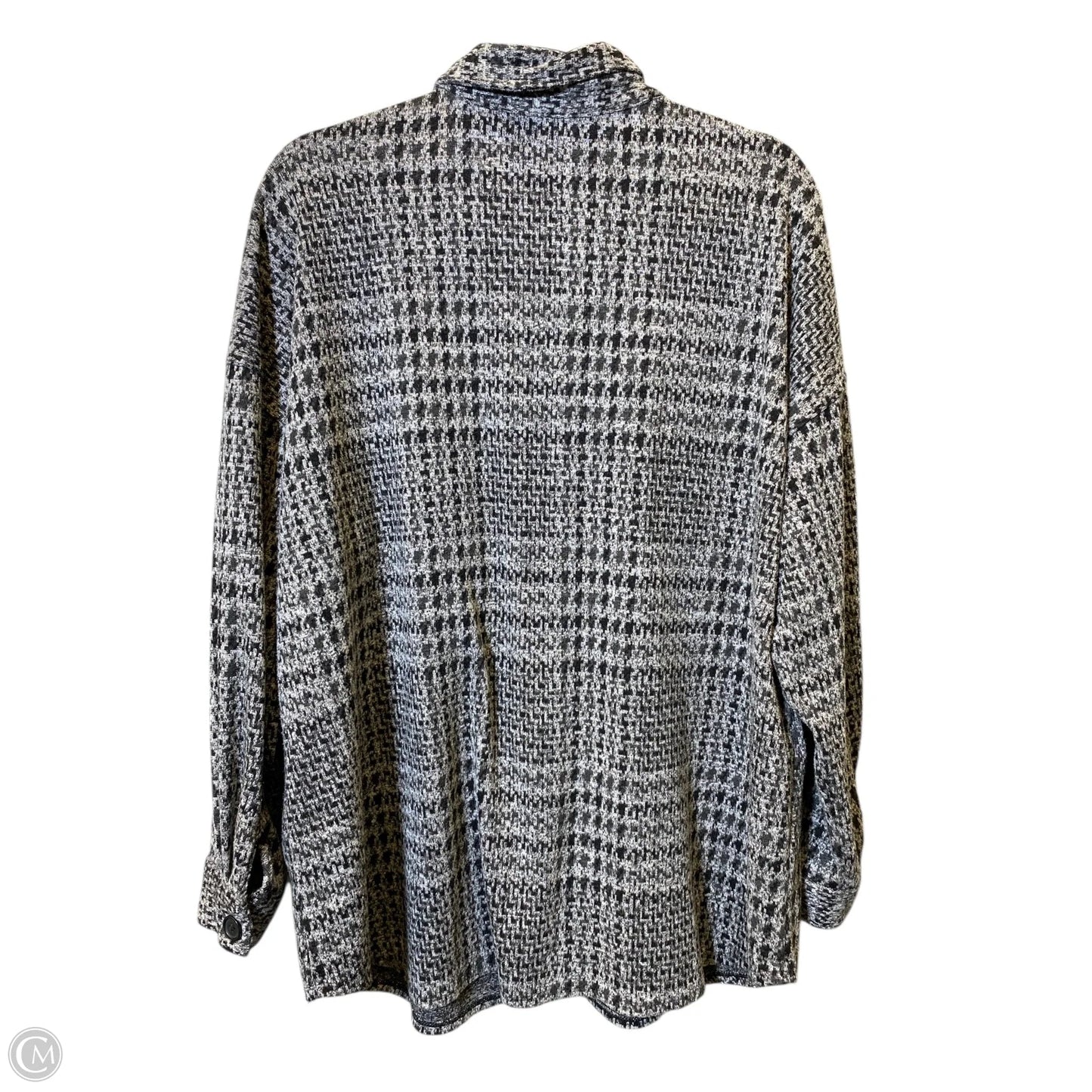 Jacket Fleece By Max Studio In Black & Grey, Size: Xl