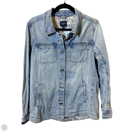 Jacket Denim By Curve Appeal In Blue Denim, Size: Xl