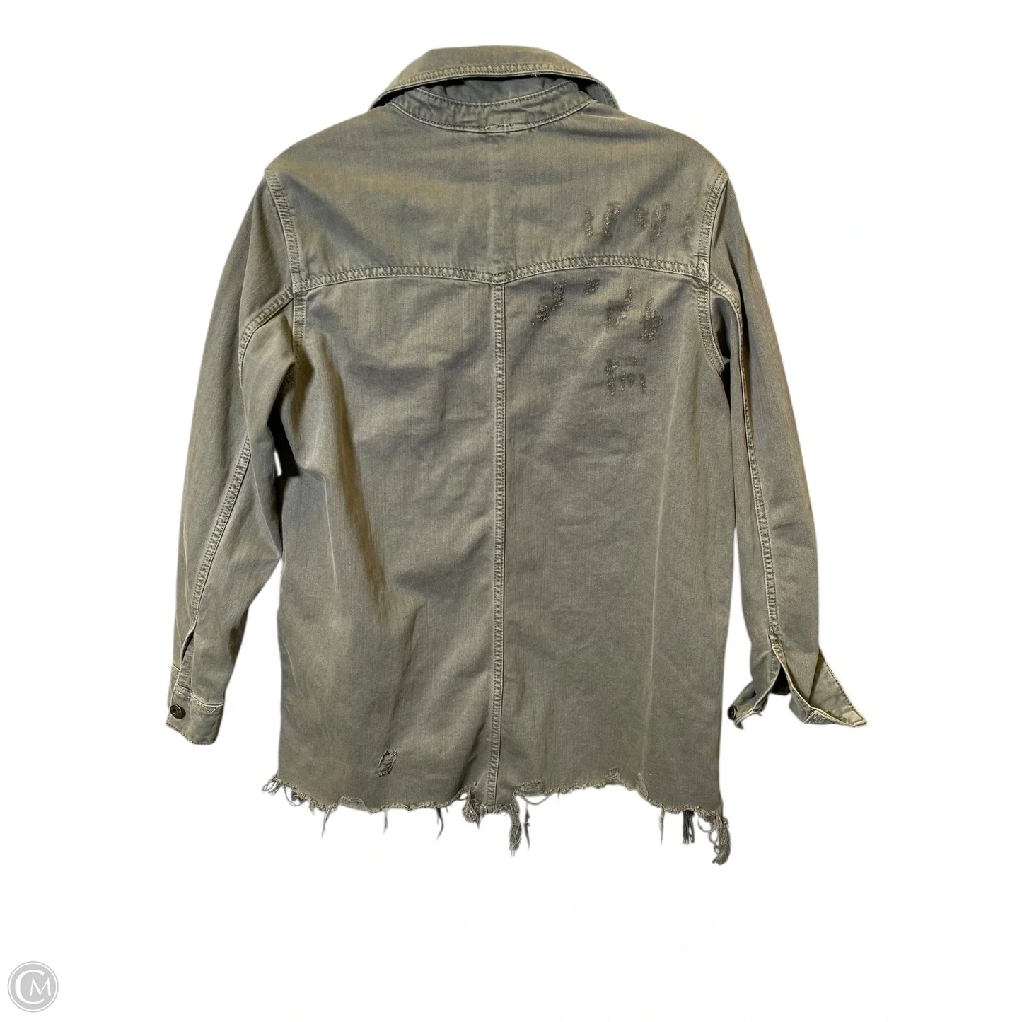 Jacket Denim By Free People In Green, Size: S