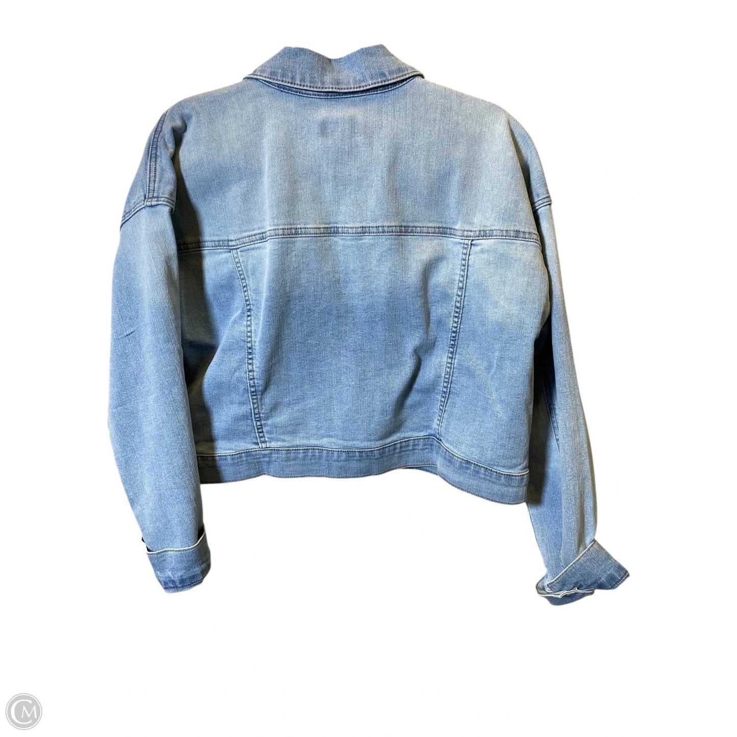 Jacket Denim By Clothes Mentor In Blue Denim, Size: L