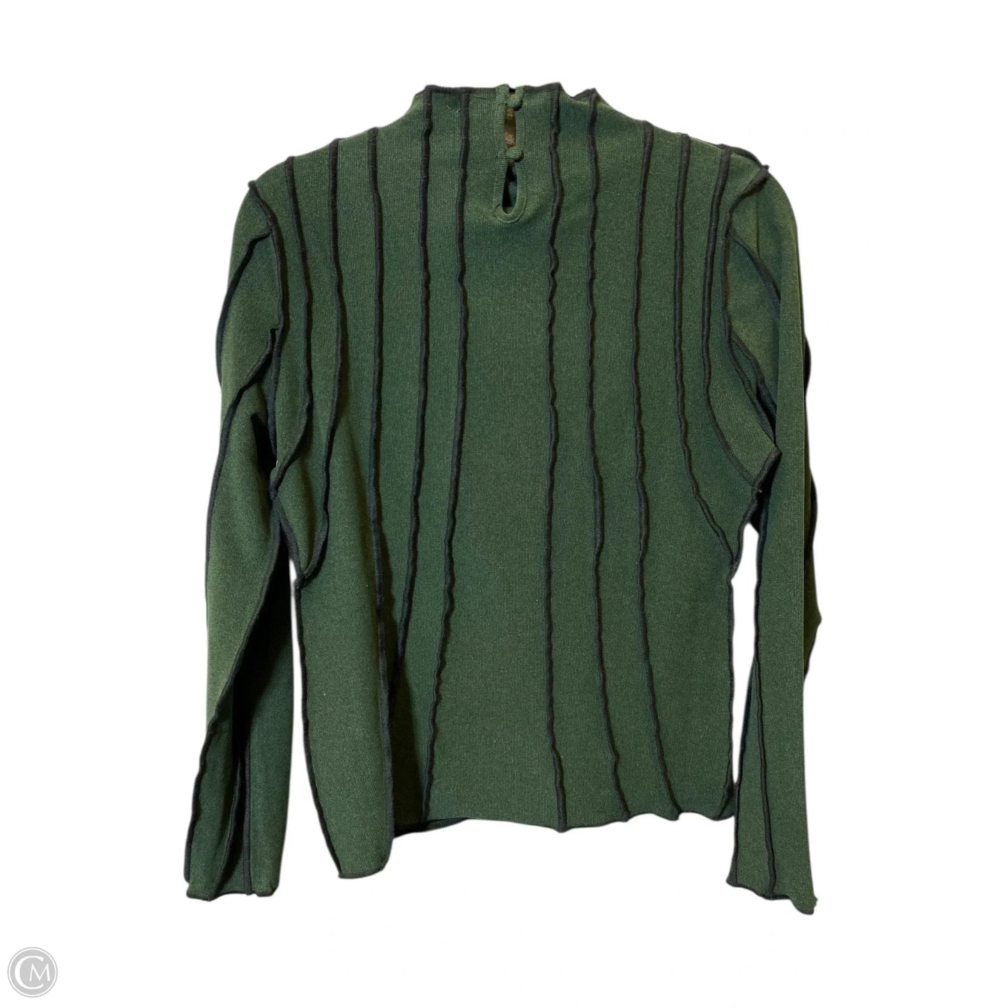 Top Long Sleeve By Clothes Mentor In Black & Green, Size: M