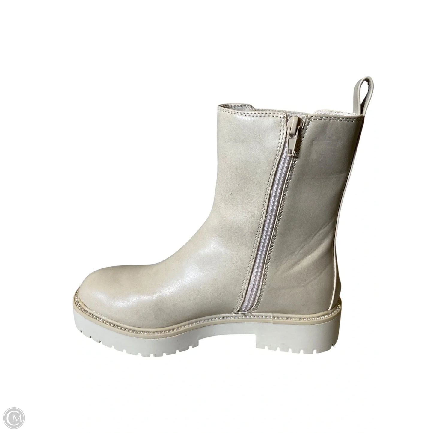 Boots Combat By Time And Tru In Cream, Size: 8