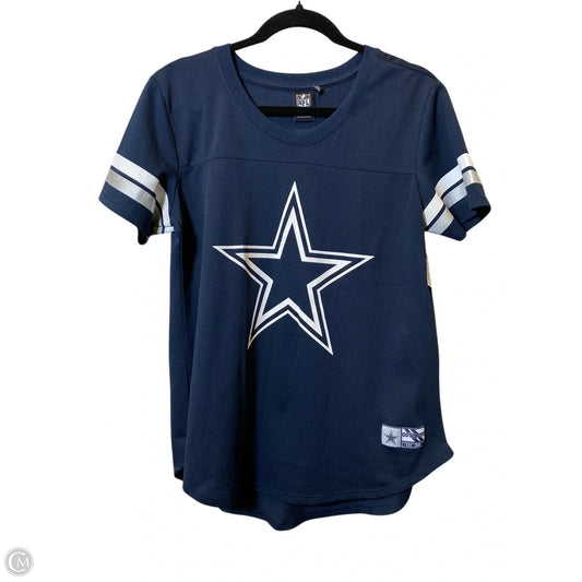 Athletic Top Short Sleeve By Nfl In Navy, Size: L
