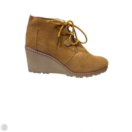 Shoes Heels Wedge By Toms In Brown, Size: 7