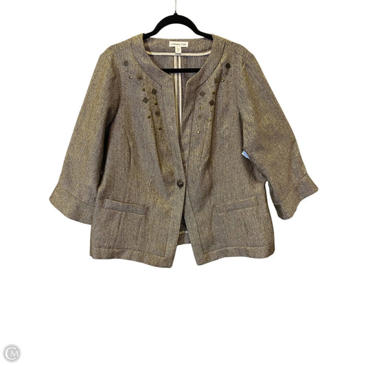 Blazer By Coldwater Creek In Beige, Size: Xxl