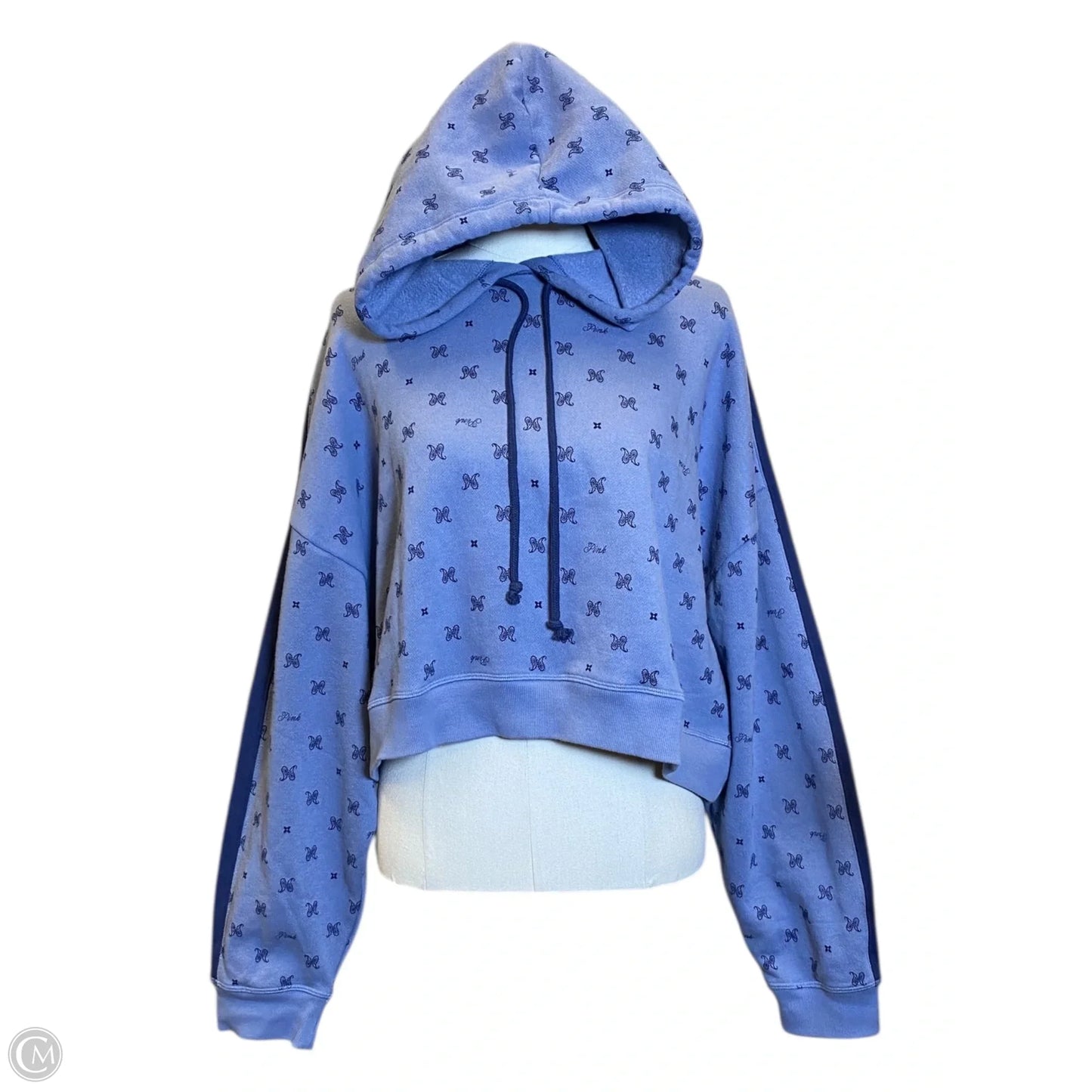 Sweatshirt Hoodie By Pink In Blue, Size: Xxl