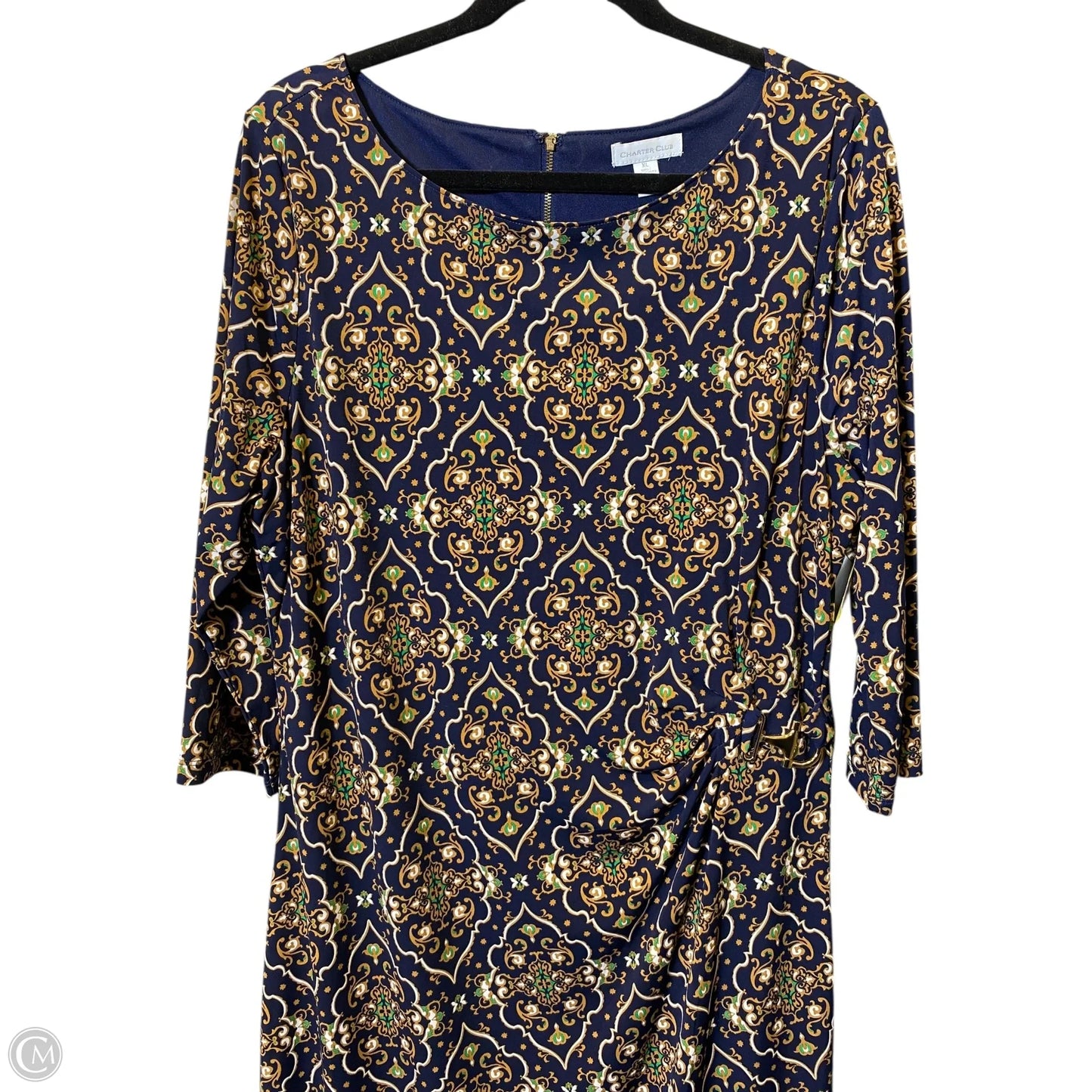 Dress Casual Midi By Charter Club In Multi-colored, Size: Xl