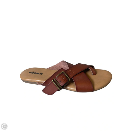 Sandals Flats By Sonoma In Brown, Size: 7
