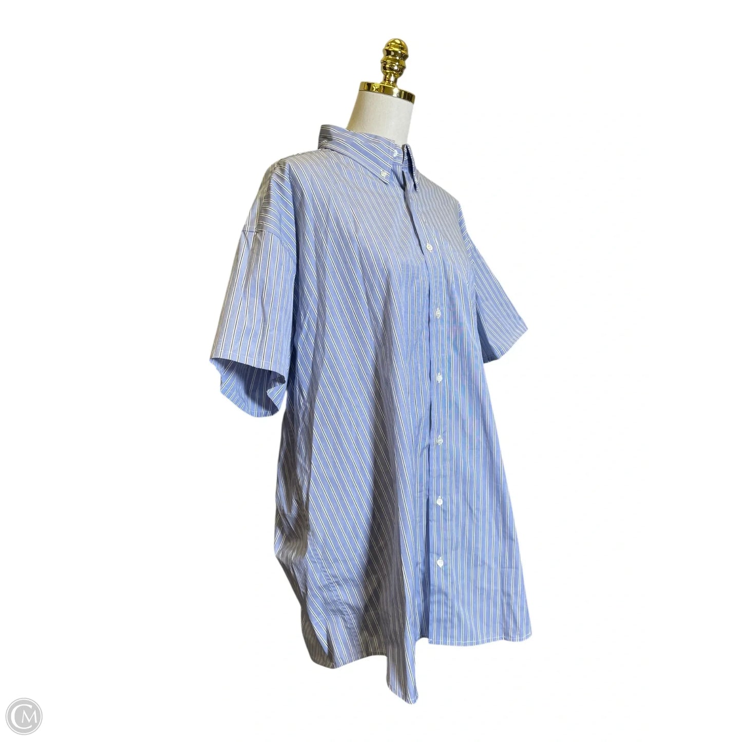 Top Short Sleeve Designer By Maison Margiela In Striped Pattern, Size: 1x