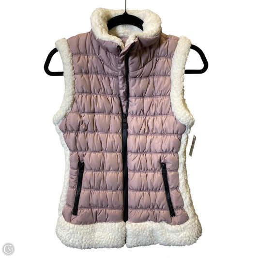 Vest Faux Fur & Sherpa By Calvin Klein In Cream & Pink, Size: S