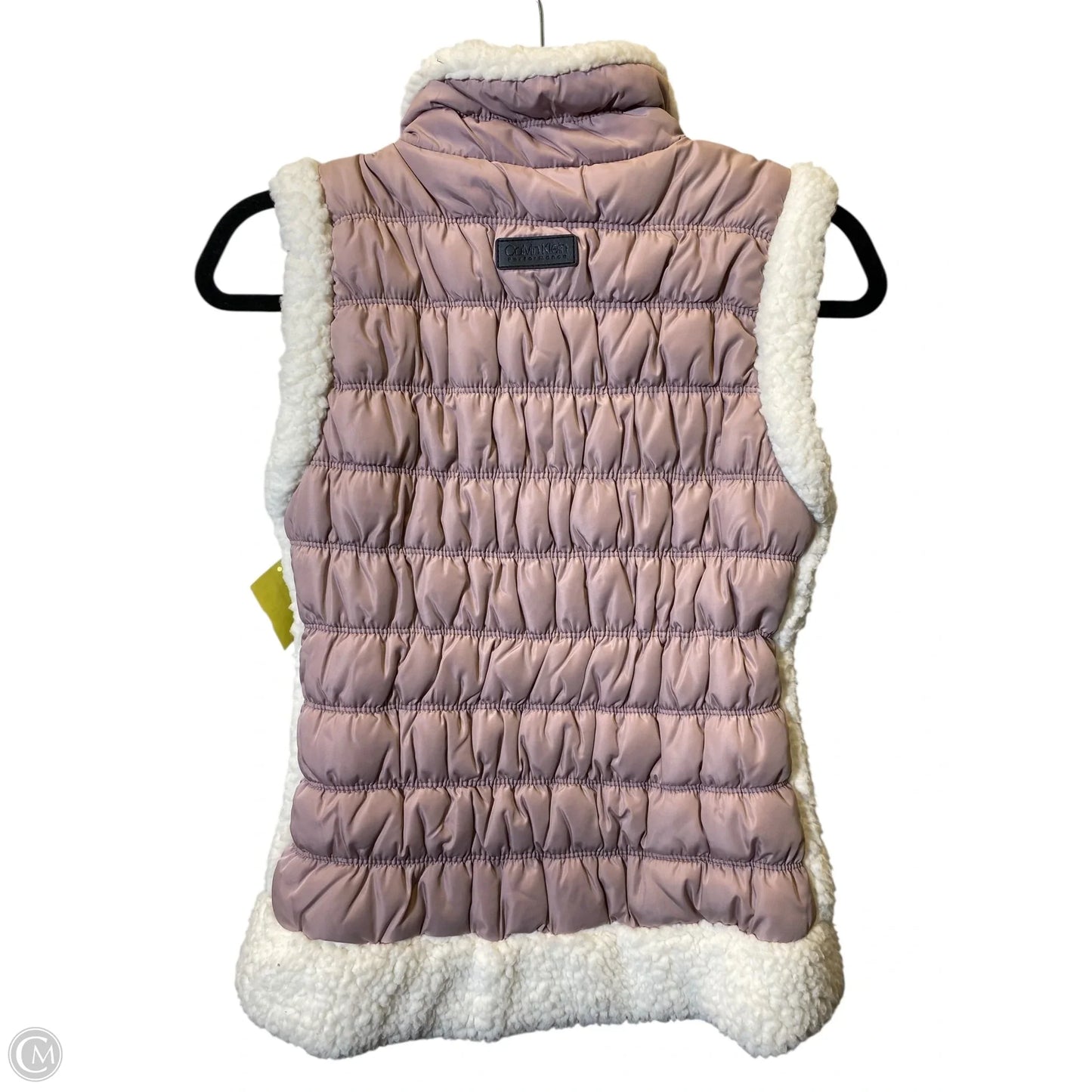 Vest Faux Fur & Sherpa By Calvin Klein In Cream & Pink, Size: S