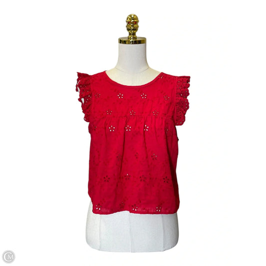 Top Short Sleeve By Zara In Red, Size: S
