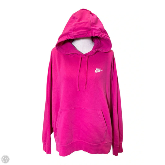 Sweatshirt Hoodie By Nike In Pink, Size: 2x