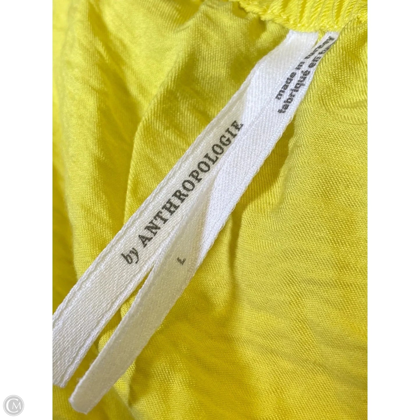 Top Sleeveless By Anthropologie In Yellow, Size: L