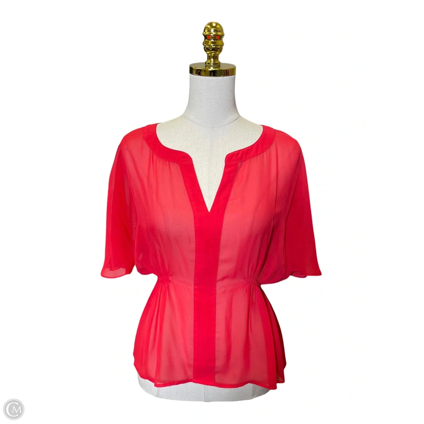 Top Short Sleeve By Bcbgmaxazria In Red, Size: S