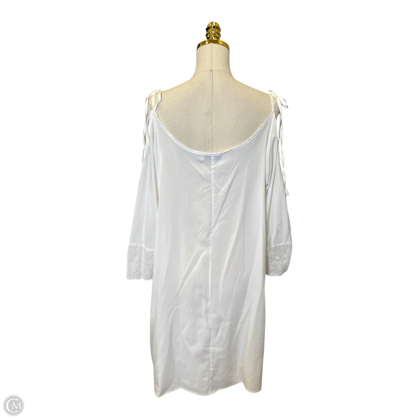 Dress Casual Midi By Misslook In Orange & White, Size: 2x
