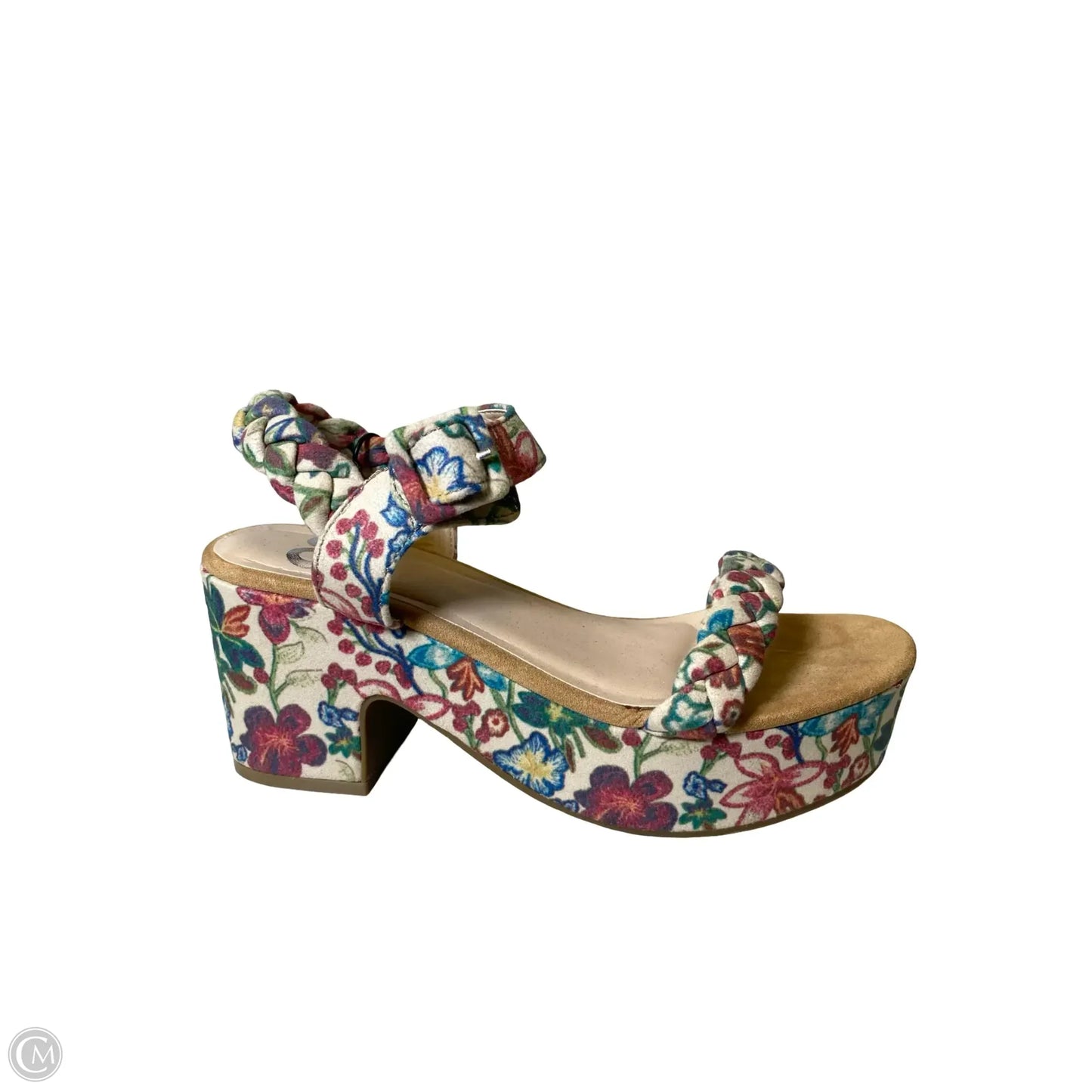 Shoes Heels Block By So In Floral Print, Size: 7