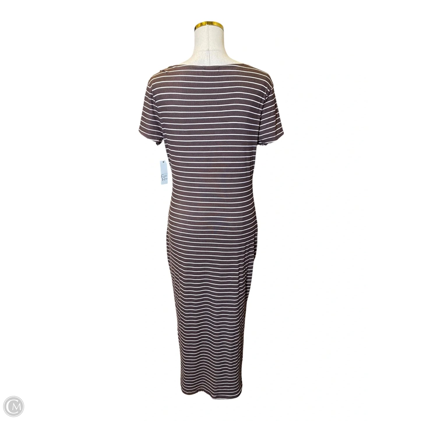 Dress Casual Maxi By Faded Rose In Brown & White, Size: Xl