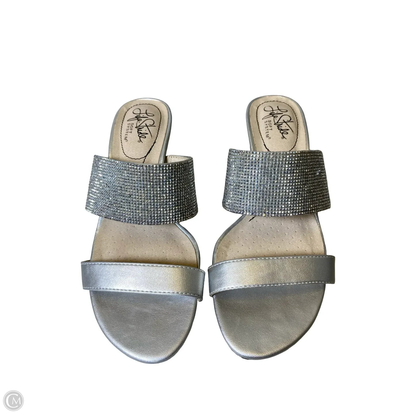 Shoes Heels Block By Life Stride In Silver, Size: 6.5