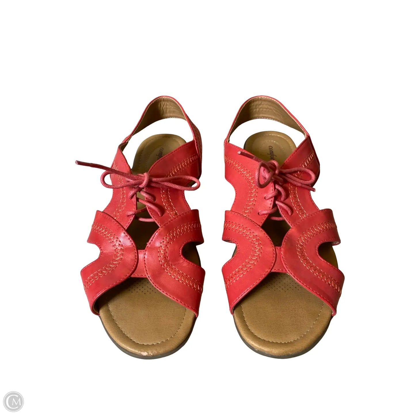 Sandals Flats By Comfortview In Pink, Size: 9W