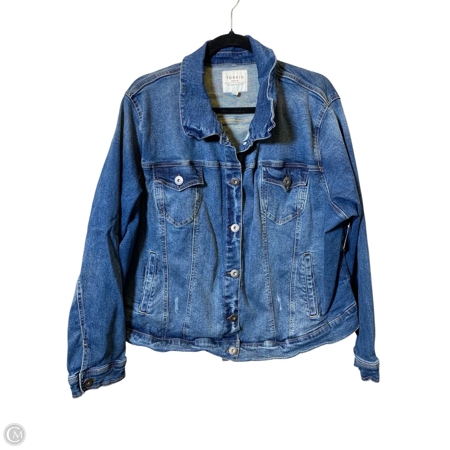 Jacket Denim By Torrid In Blue Denim, Size: 3x