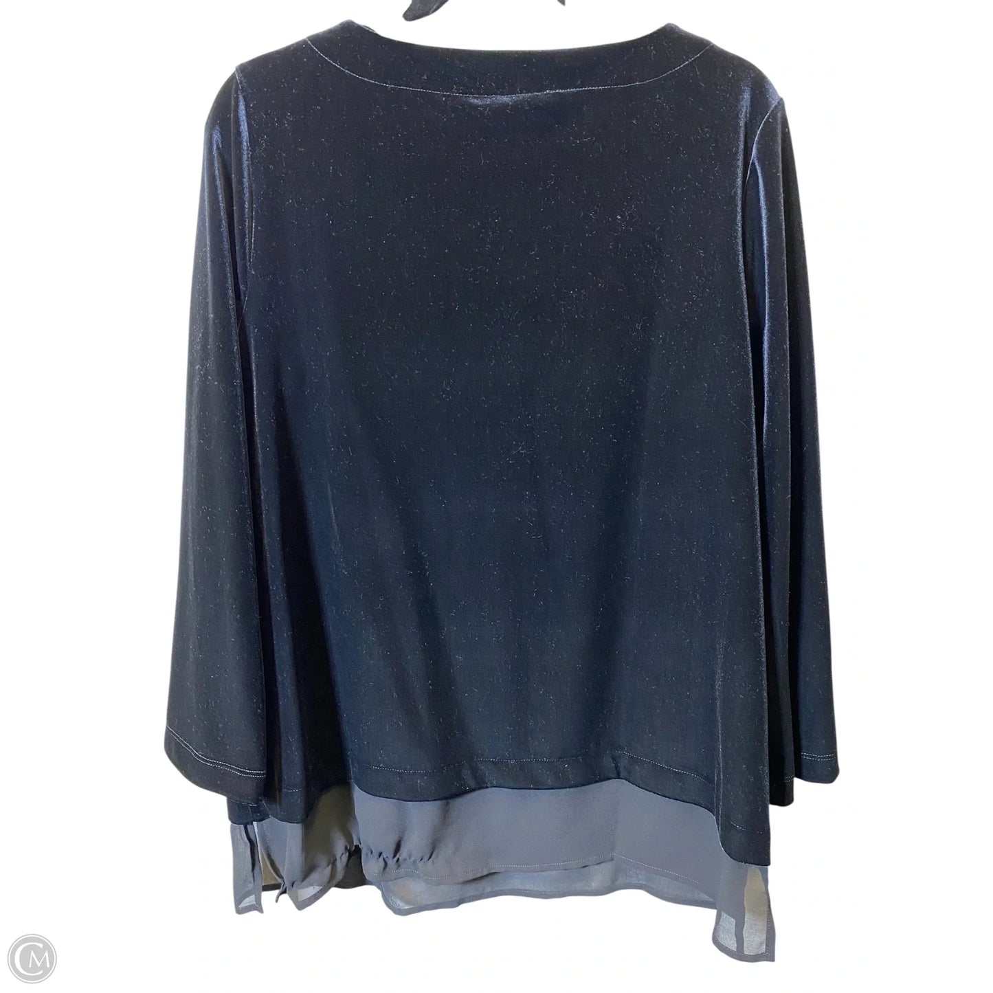 Top Long Sleeve By Chicos In Black, Size: L