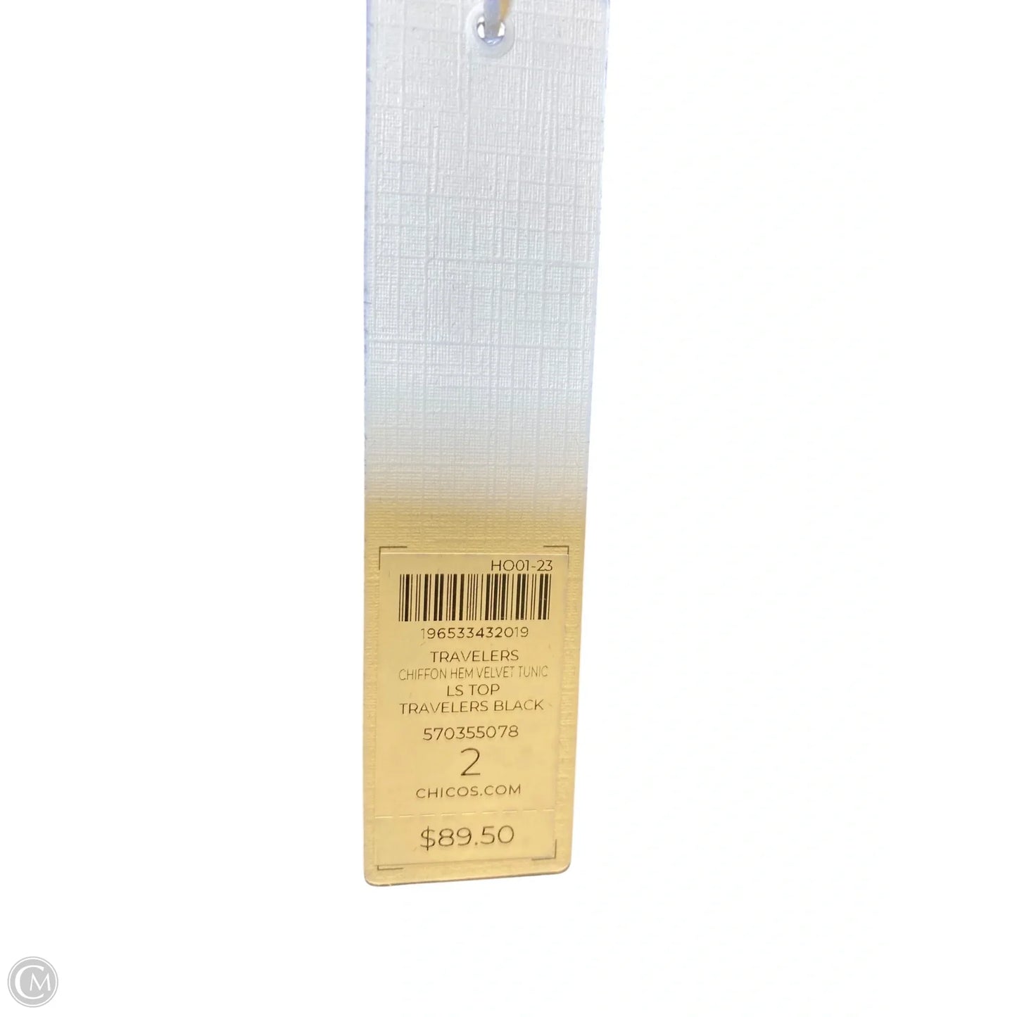 Top Long Sleeve By Chicos In Black, Size: L