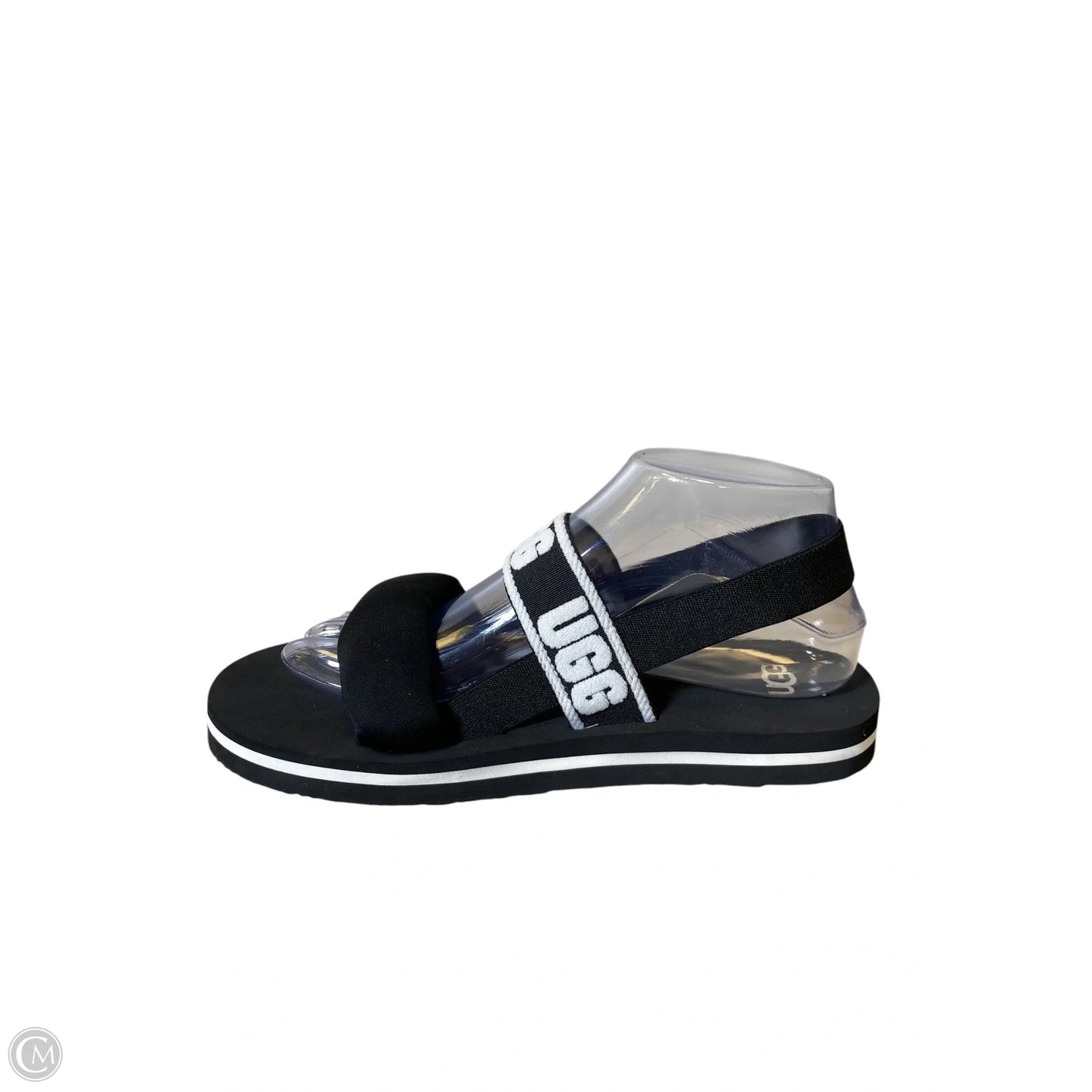 Sandals Designer By Ugg In Black & White, Size: 5