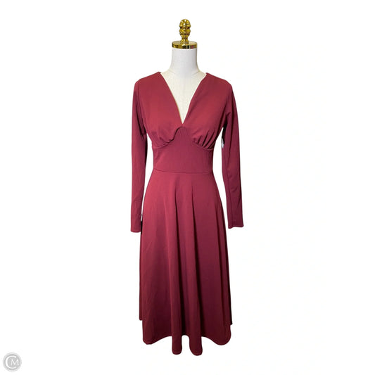 Dress Casual Maxi By Fashion Nova In Maroon, Size: M