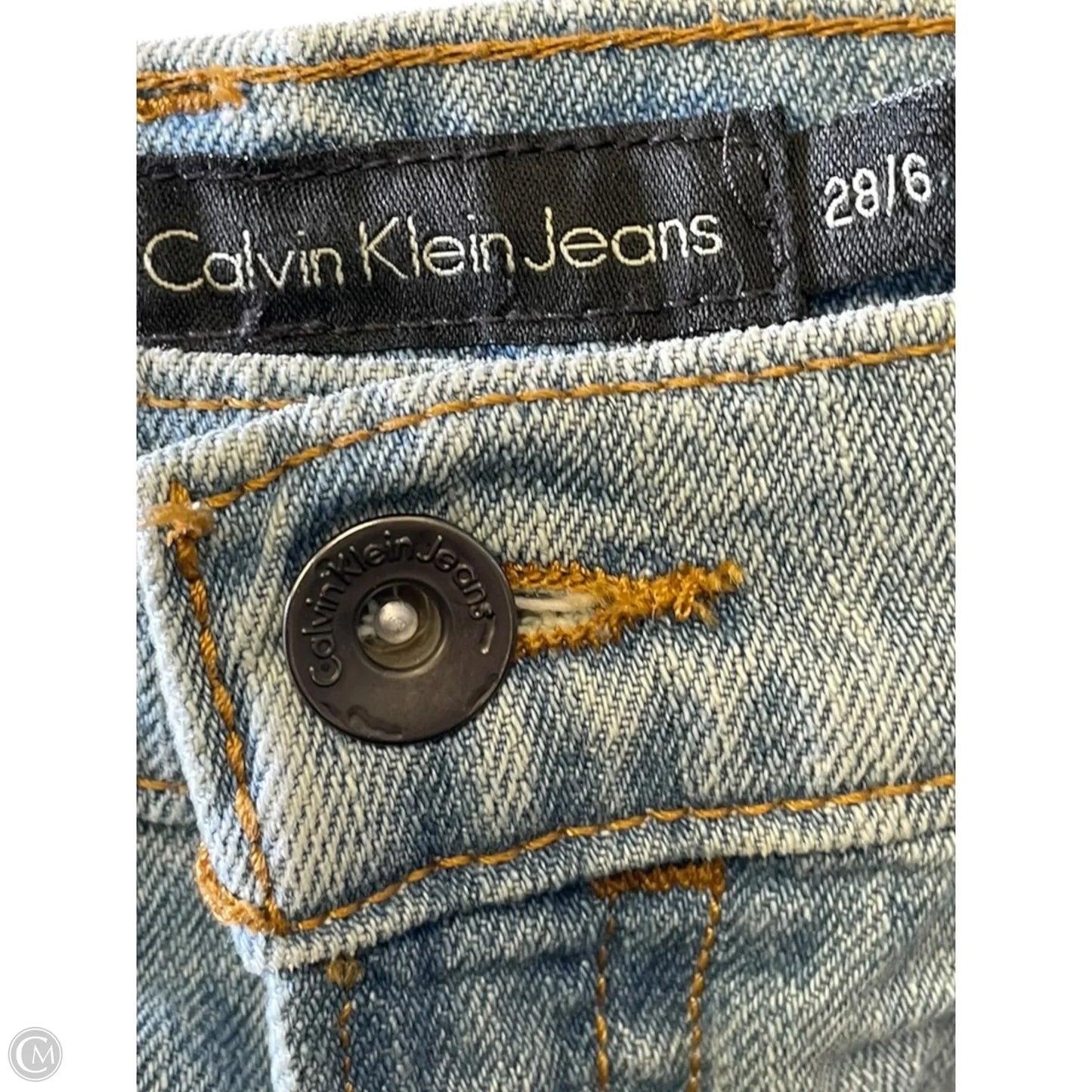 Shorts By Calvin Klein In Blue Denim, Size: 6