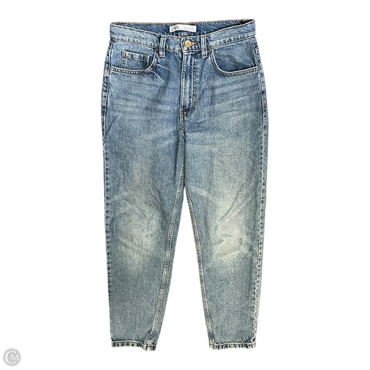 Jeans Straight By Zara In Blue Denim, Size: 2