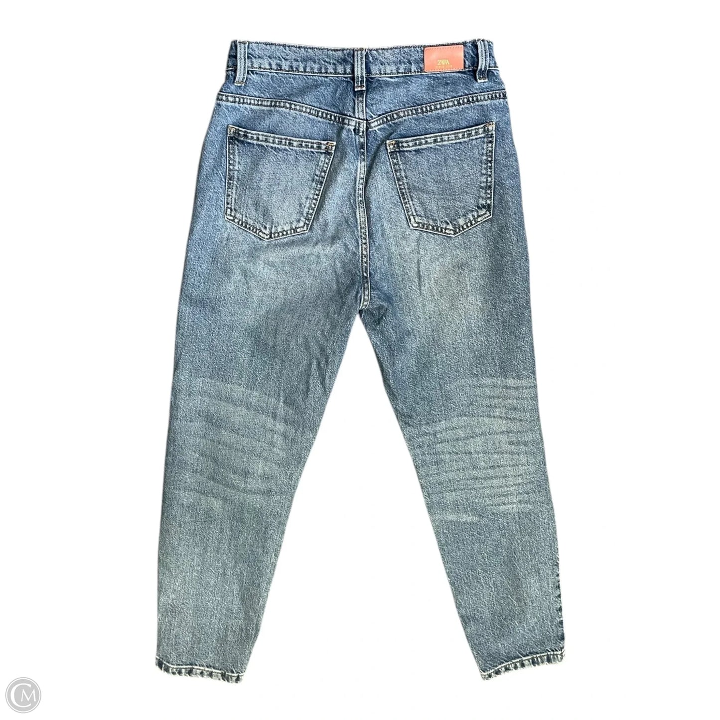 Jeans Straight By Zara In Blue Denim, Size: 2