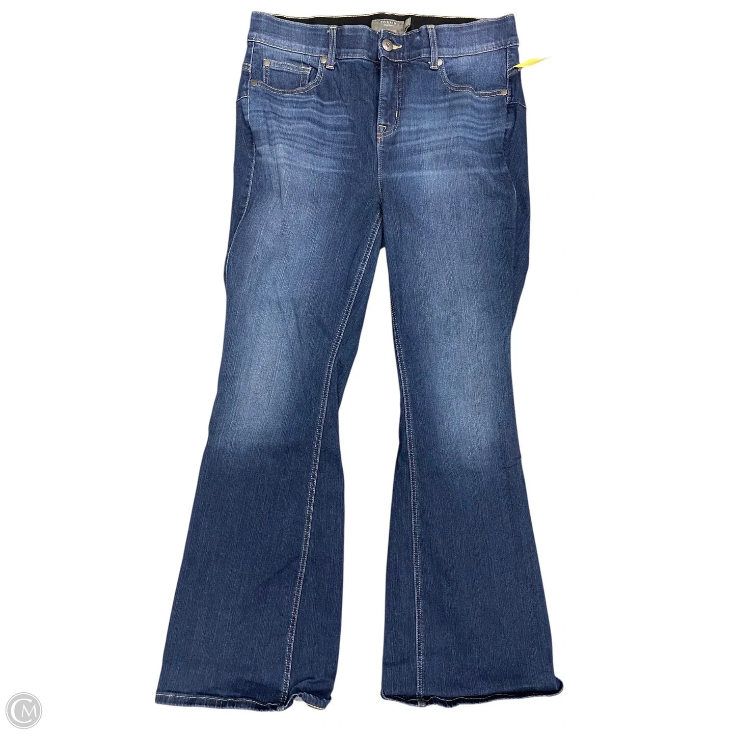 Jeans Flared By Torrid In Blue Denim, Size: 14