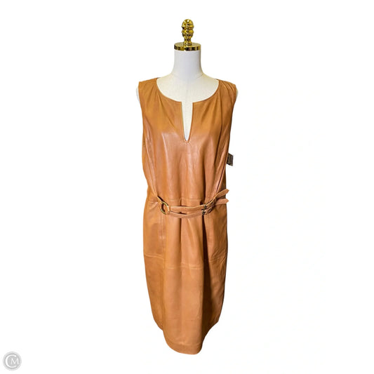 Dress Casual Midi By Lauren By Ralph Lauren In Brown, Size: 16