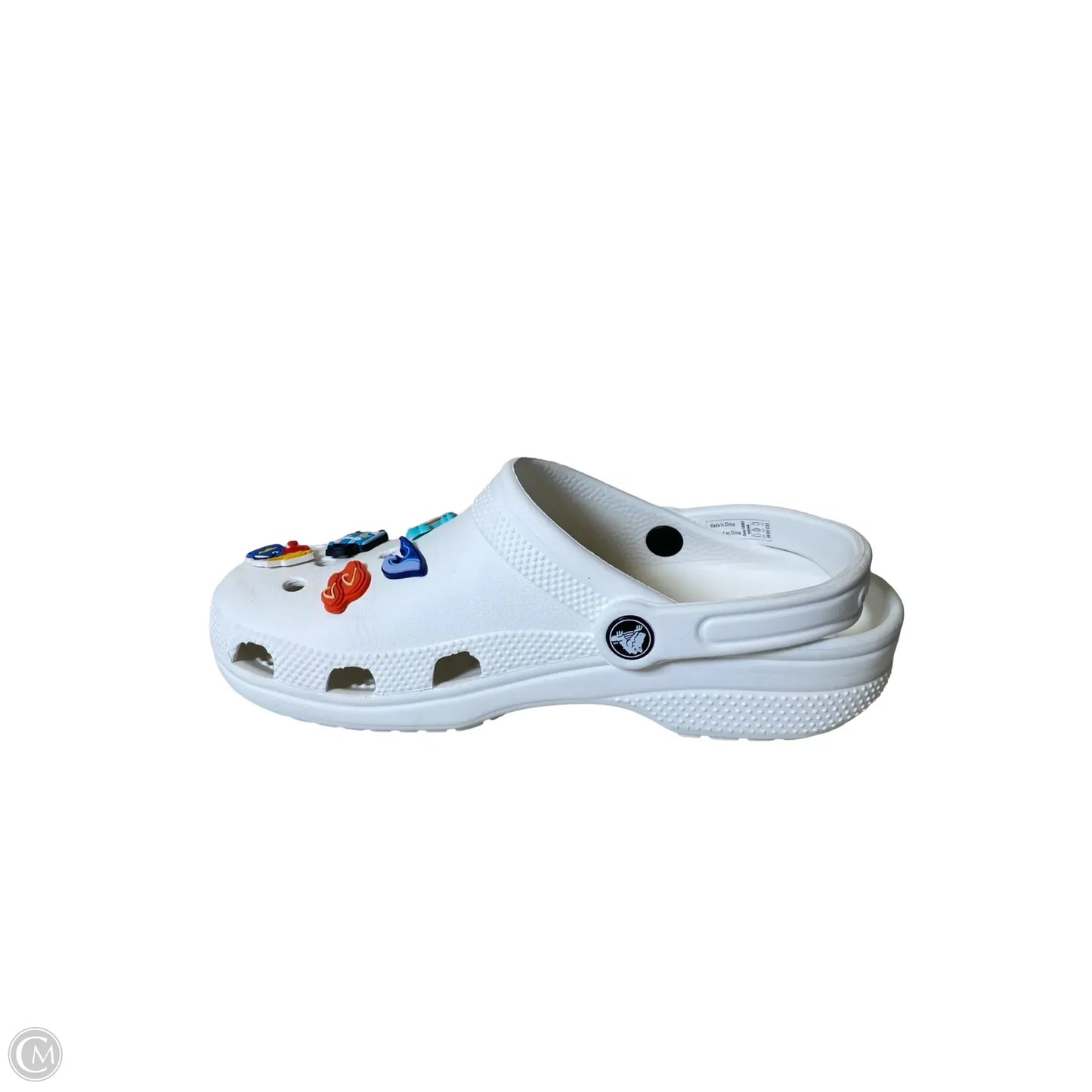 Shoes Flats By Crocs In White, Size: 8