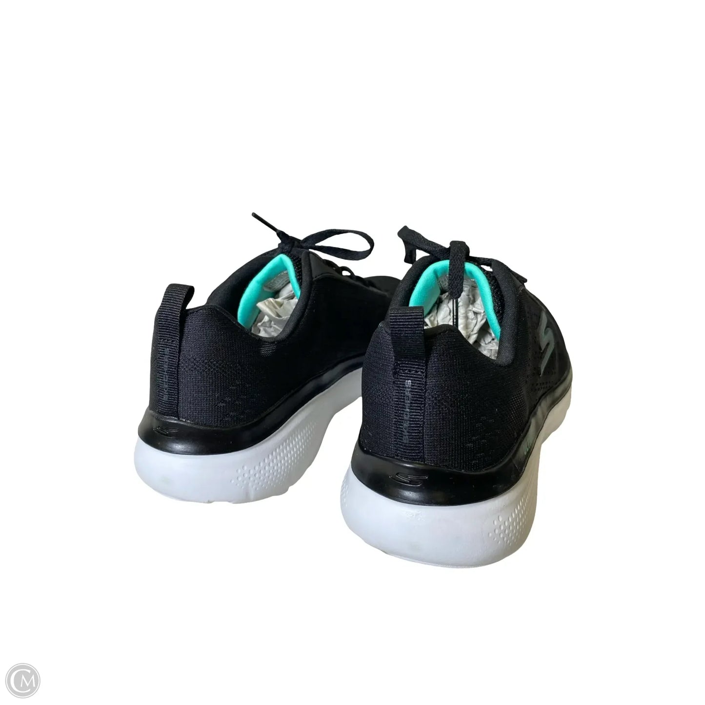Shoes Athletic By Skechers In Black & Blue, Size: 8.5